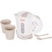 Электрочайник Tefal Travel-o-city 0.5л, Strix, пластик, в комплекте
2 стакана + 2ложки, бело-бежевый