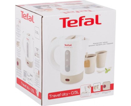 Электрочайник Tefal Travel-o-city 0.5л, Strix, пластик, в комплекте
2 стакана + 2ложки, бело-бежевый Электрочайник Tefal Travel-o-city 0.5л, Strix, пластик, в комплекте
2 стакана + 2ложки, бело-бежевый