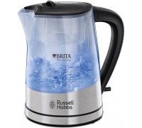 Электрочайник Russell Hobbs Purity 1л, стекло, с фильтром Brita, серебристо-черный