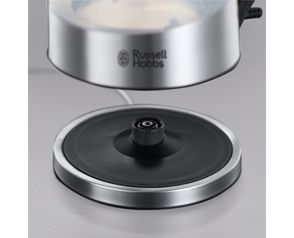 Электрочайник Russell Hobbs Purity 1л, стекло, с фильтром Brita, серебристо-черный Электрочайник Russell Hobbs Purity 1л, стекло, с фильтром Brita, серебристо-черный