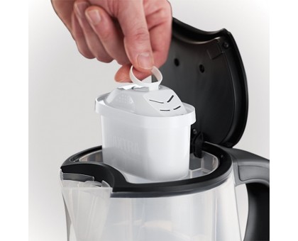 Электрочайник Russell Hobbs Purity 1л, стекло, с фильтром Brita, серебристо-черный Электрочайник Russell Hobbs Purity 1л, стекло, с фильтром Brita, серебристо-черный