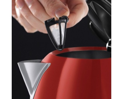 Електрочайник Russell Hobbs Colours Plus 1.7л, метал, червоно-чорний