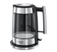 Электрочайник Russell Hobbs Elegance, 1.7л, стекло , серебристо-черный