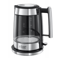 Электрочайник Russell Hobbs Elegance, 1.7л, стекло , серебристо-черный