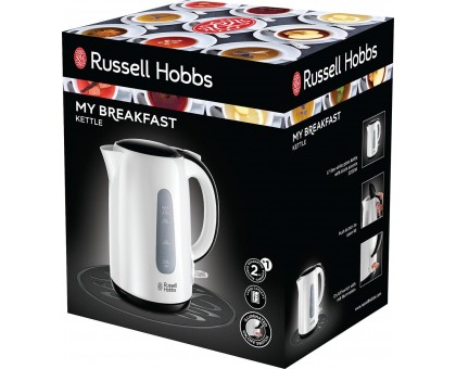Електрочайник Russell Hobbs My Breakfast 1.7л, пластик, біло-чорний Електрочайник Russell Hobbs My Breakfast 1.7л, пластик, біло-чорний