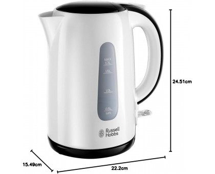 Електрочайник Russell Hobbs My Breakfast 1.7л, пластик, біло-чорний Електрочайник Russell Hobbs My Breakfast 1.7л, пластик, біло-чорний