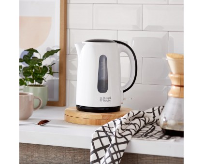 Електрочайник Russell Hobbs My Breakfast 1.7л, пластик, біло-чорний Електрочайник Russell Hobbs My Breakfast 1.7л, пластик, біло-чорний