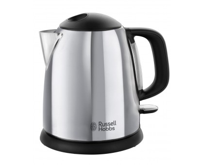 Електрочайник Russell Hobbs Victory 1л, метал, сріблясто-чорний