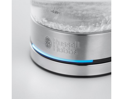 Электрочайник Russell Hobbs Compact Home 0.8л, стекло, подсветка, серебристо-черный