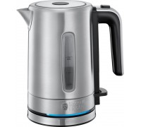 Електрочайник Russell Hobbs Compact Home 0.8л, метал, підсвічування, сріблясто-чорний
