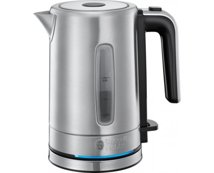 Электрочайник Russell Hobbs Compact Home 0.8л, металл, подсветка, серебристо-черный