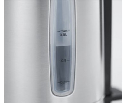Электрочайник Russell Hobbs Compact Home 0.8л, металл, подсветка, серебристо-черный