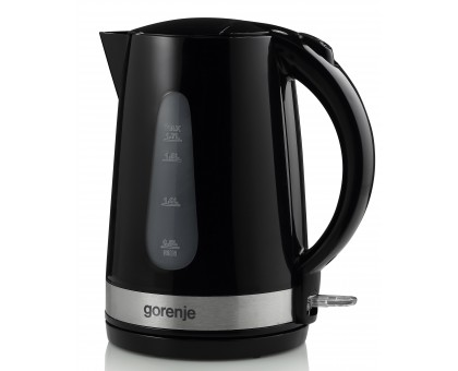 Электрочайник Gorenje, 1,7л, пластик, черный Электрочайник Gorenje, 1,7л, пластик, черный