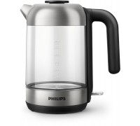 Электрочайник Philips Series 5000 1.7л, стекло, черно-серебристый