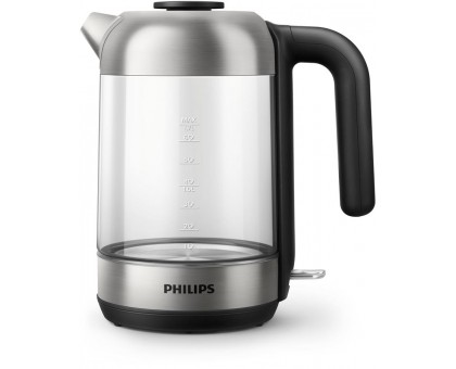 Електрочайник Philips Series 5000 1.7л, скло, чорно-сріблястий