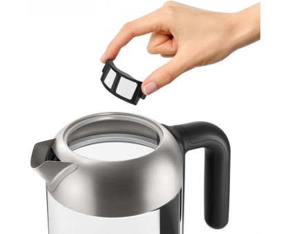 Електрочайник Philips Series 5000 1.7л, скло, чорно-сріблястий