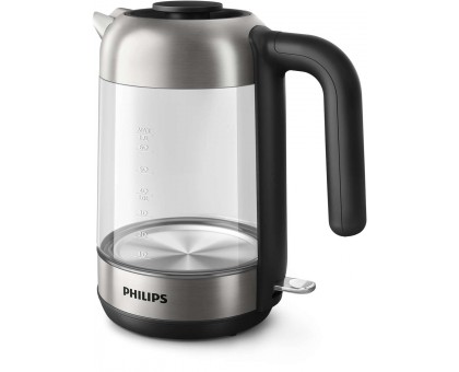Електрочайник Philips Series 5000 1.7л, скло, чорно-сріблястий