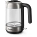 Електрочайник Philips Series 5000 1.7л, скло, чорно-сріблястий