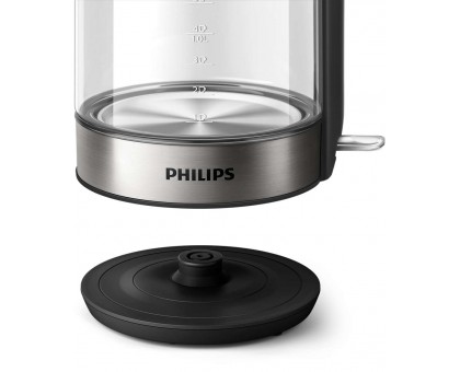 Електрочайник Philips Series 5000 1.7л, скло, чорно-сріблястий