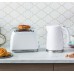Електрочайник Russell Hobbs Honeycomb 1.7л, пластик, білий