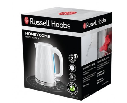 Електрочайник Russell Hobbs Honeycomb 1.7л, пластик, білий Електрочайник Russell Hobbs Honeycomb 1.7л, пластик, білий