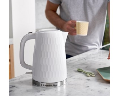 Електрочайник Russell Hobbs Honeycomb 1.7л, пластик, білий Електрочайник Russell Hobbs Honeycomb 1.7л, пластик, білий