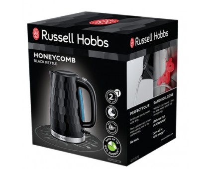 Электрочайник Russell Hobbs Honeycomb 1.7л, пластик, черный