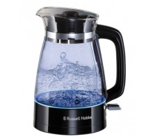 Электрочайник Russell Hobbs Hourglass 1.7л, стекло, подсветка, черно-серебристый