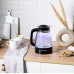 Електрочайник Russell Hobbs Hourglass 1.7л, скло, підсвічування, чорно-сріблястий