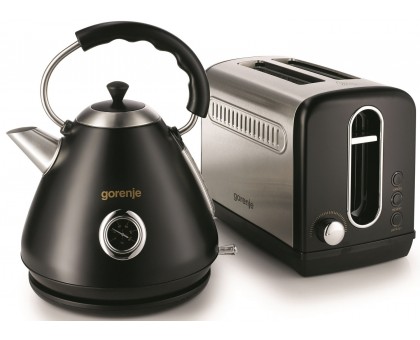 Электрочайник Gorenje 1.7л, пластик, черный