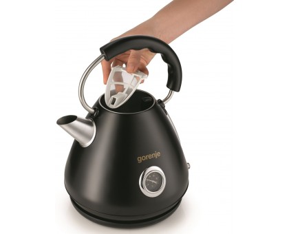 Электрочайник Gorenje 1.7л, пластик, черный