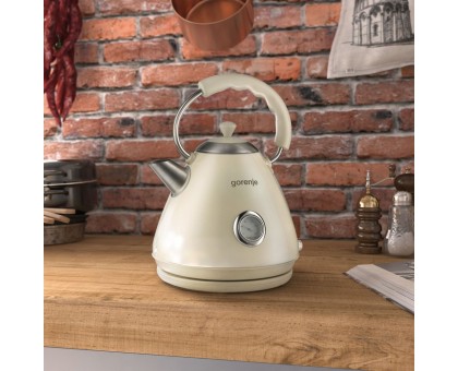 Електрочайник Gorenje 1.7л, пластик, бежевий