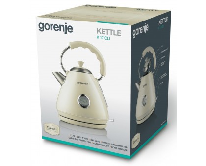 Електрочайник Gorenje 1.7л, пластик, бежевий