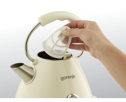 Електрочайник Gorenje 1.7л, пластик, бежевий