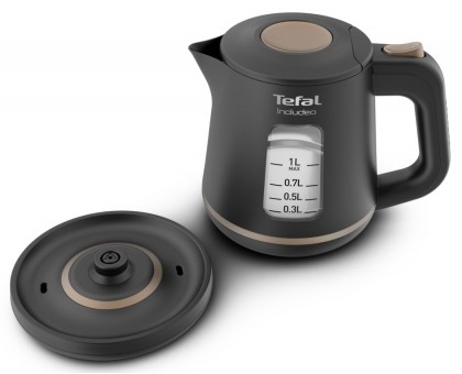 Електрочайник Tefal Includeo 1л, пластик, чорний