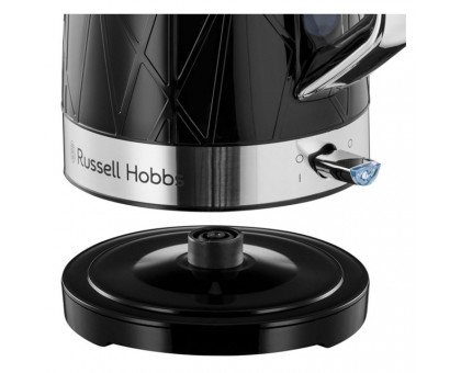 Електрочайник Russell Hobbs Structure 1.7л, пластик, чорно-сріблястий
