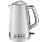 Електрочайник Russell Hobbs Structure, 1.7л, пластик, підсвічування, біло-сріблястий
