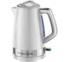 Електрочайник Russell Hobbs Structure, 1.7л, пластик, підсвічування, біло-сріблястий