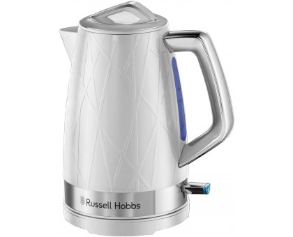 Електрочайник Russell Hobbs Structure, 1.7л, пластик, підсвічування, біло-сріблястий