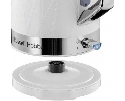 Електрочайник Russell Hobbs Structure, 1.7л, пластик, підсвічування, біло-сріблястий
