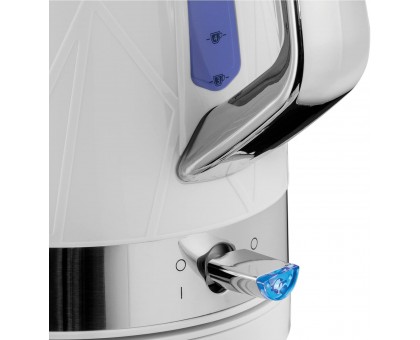 Електрочайник Russell Hobbs Structure, 1.7л, пластик, підсвічування, біло-сріблястий
