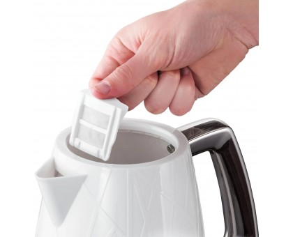 Електрочайник Russell Hobbs Structure, 1.7л, пластик, підсвічування, біло-сріблястий