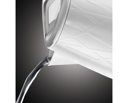 Електрочайник Russell Hobbs Structure, 1.7л, пластик, підсвічування, біло-сріблястий
