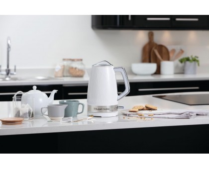 Електрочайник Russell Hobbs Structure, 1.7л, пластик, підсвічування, біло-сріблястий