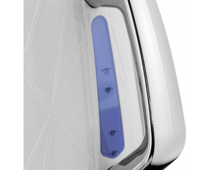 Електрочайник Russell Hobbs Structure, 1.7л, пластик, підсвічування, біло-сріблястий