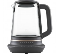 Електрочайник Electrolux 1.7л, Strix, скло, заварник, підтримка температури, чорний