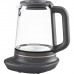 Електрочайник Electrolux 1.7л, Strix, скло, заварник, підтримка температури, чорний