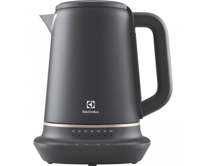 Електрочайник Electrolux 1.7л, Strix, метал, підтримка температури, чорний матовий