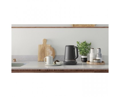 Електрочайник Electrolux 1.7л, Strix, метал, підтримка температури, чорний матовий