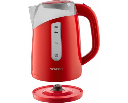 Електрочайник Sencor 1.7л, Strix, пластик, червоний